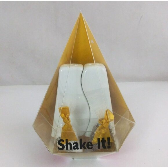 NWT 2008 CIB Target Shake It White Ceramic Salt Pepper & Shakers - Picture 1 of 6